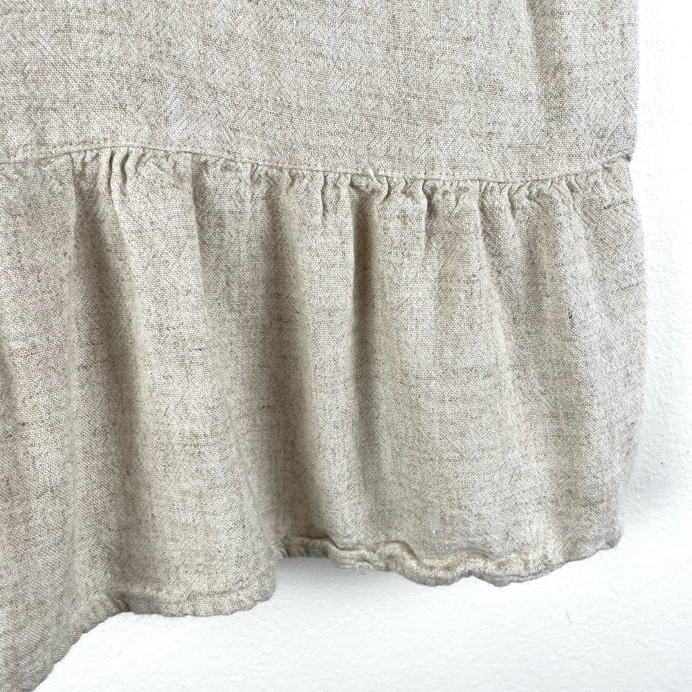 Abercrombie Beige Linen Blend Babydoll Tank Top Size S - Picture 2 of 5
